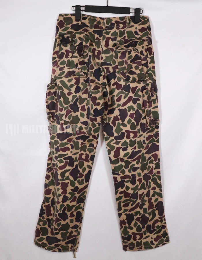 Real CIDG BEOGUM camouflage pants, size tag unidentifiable, used.