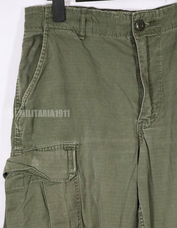 Real 1969 4th Model Jungle Fatigue pants, no size tag, used.