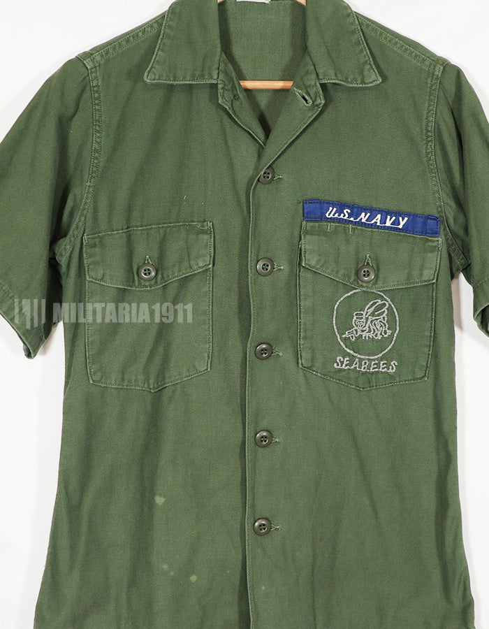 Real 1967 OG-107 Utility Shirt, US Navy, used.