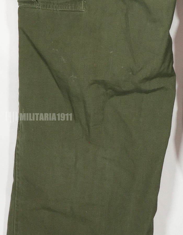 Real Poplin Jungle Fatigue pants, S-S, faded, used.