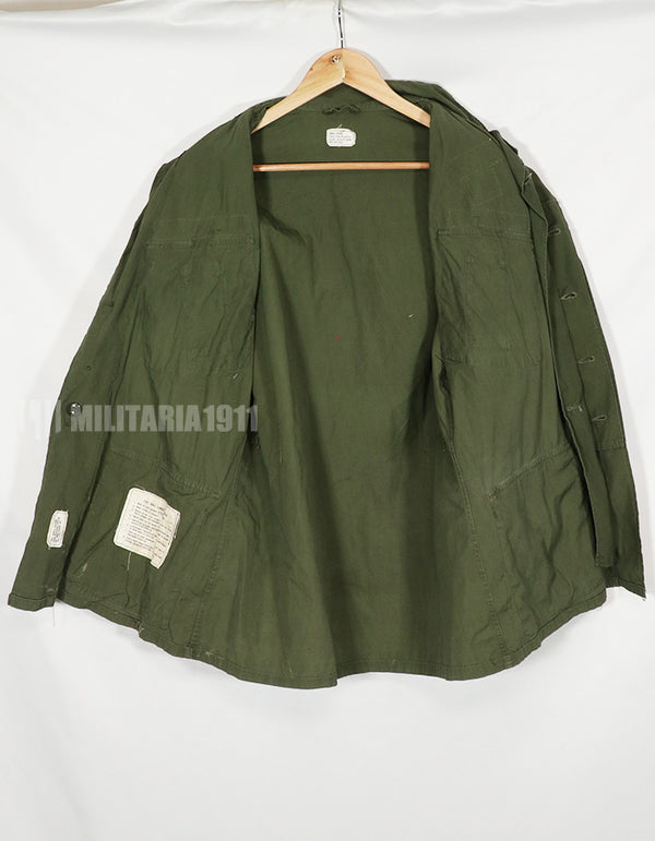 Real 2nd Model Jungle Fatigue Jacket, S-S, with patch attached afterwards, used.