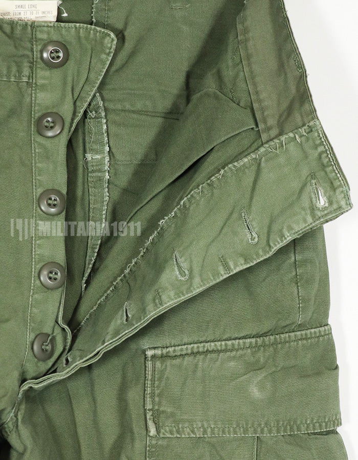 Real 1967 Poplin Jungle Fatigue pants, used, good condition.