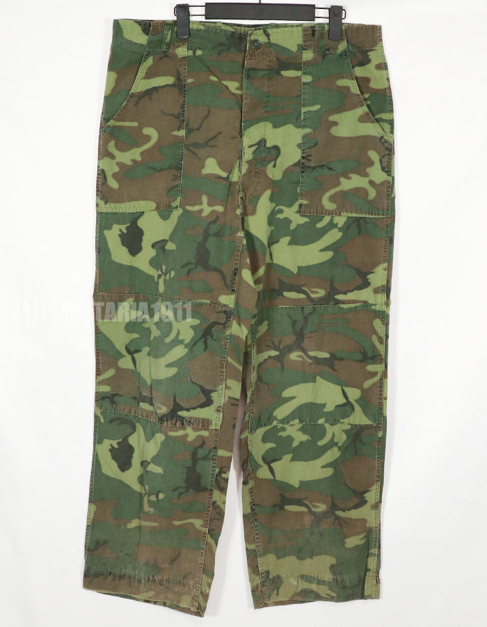 Real ERDL ARVN utility pants made by Poplin, large size, used.