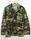 Real U.S. Army Woodland Camouflage Jacket, 2007, with patches.