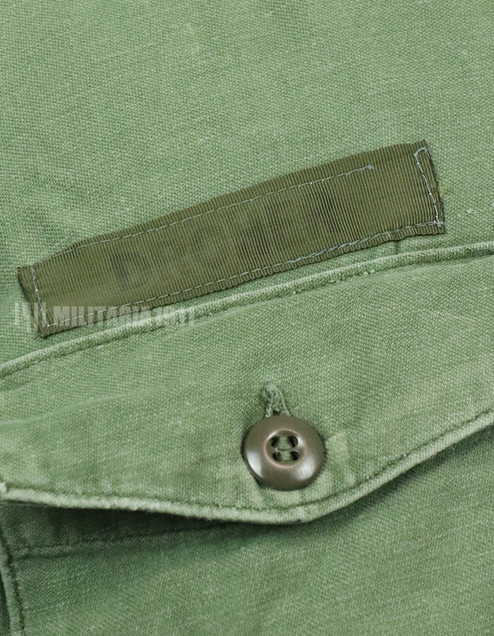 Original U.S. Army 1st Infantry Division Utility Shirt, OG-107, 1970, patch retrofitted. Released