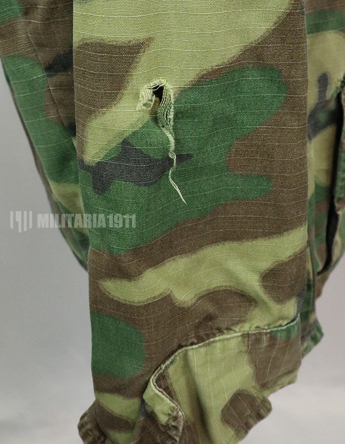 Original US Military USMC Unknown year of manufacture ERDL Jungle Fatigue Jacket, used, used Greenleaf