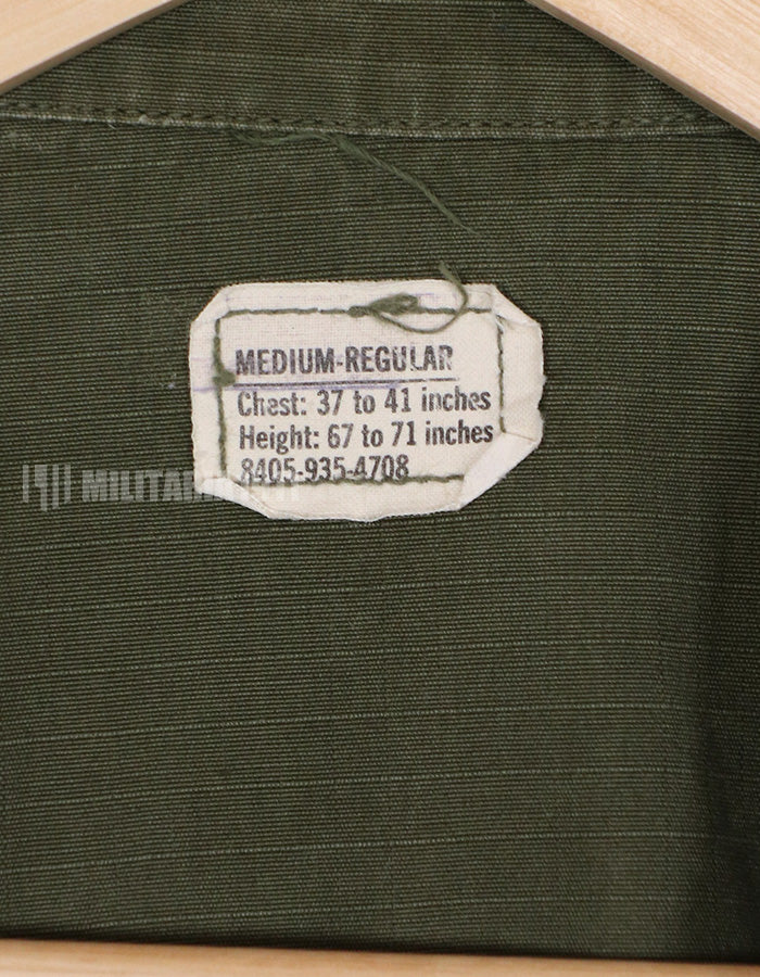 Real U.S. Army Jungle Fatigue 4th Model Ripstop Fabric M-R 1969