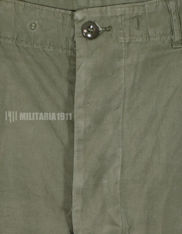 Real 1963 1st Model Jungle Fatigue Pants with leg ties, rare.