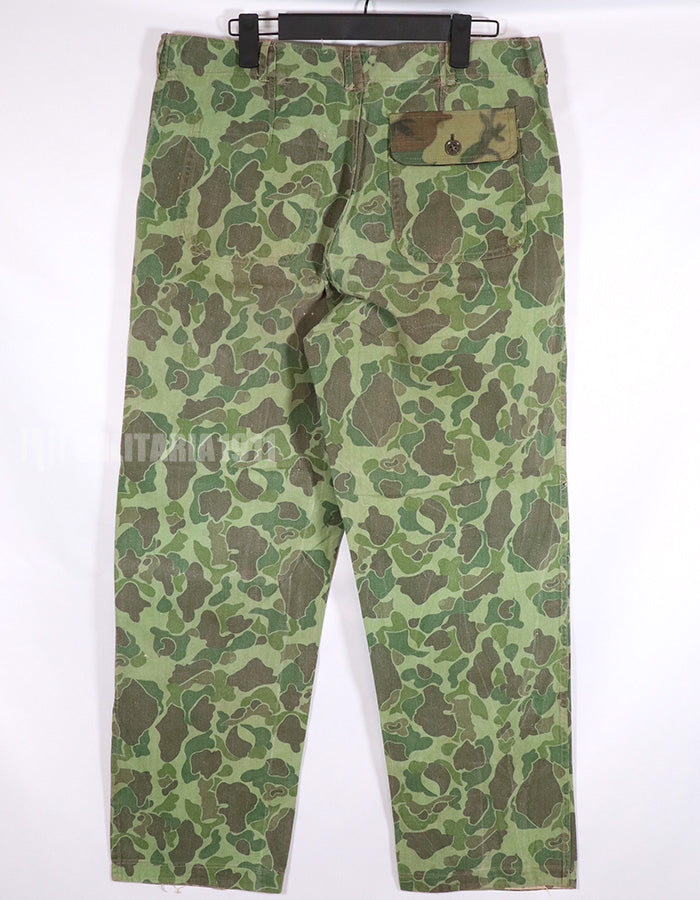 Real Frogskin Camouflage Dag Hunter Camouflage Pants with ERDL Fabric Modified Pockets Reversible