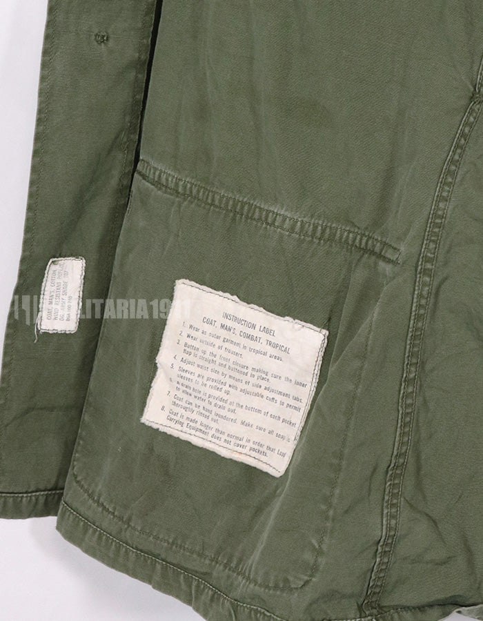 Real 2nd Model Jungle Fatigue Jacket, stained and scratched, missing buttons.