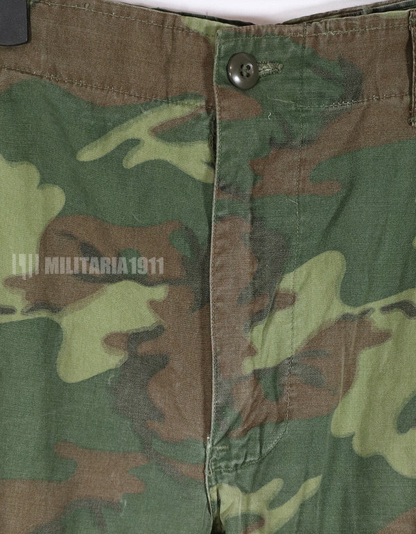 Real 1967 Poplin (non-rip) ERDL Fatigue pants, faded, no size tag.