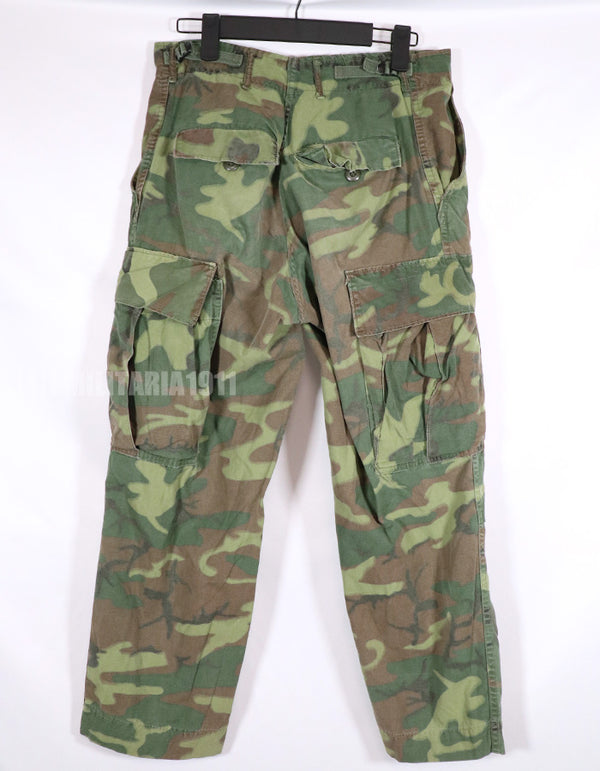 Real 1967 Poplin (non-rip) ERDL Fatigue pants, faded, no size tag.