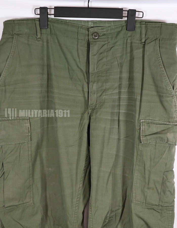 Real 1969 4th Model Jungle Fatigue Pants, size L-R, used.