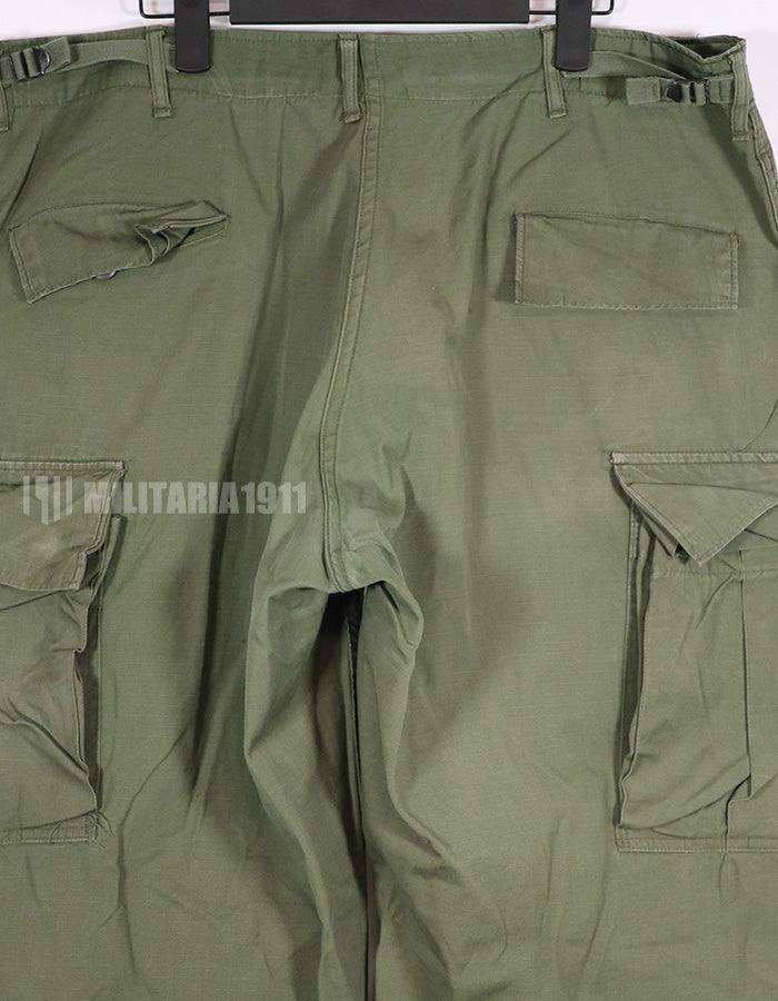 Real 1969 4th Model Jungle Fatigue Pants, size L-R, used.