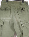 Real poplin fabric Jungle Fatigues pants, stained, used.