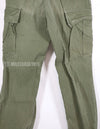 Real poplin fabric Jungle Fatigues pants, stained, used.